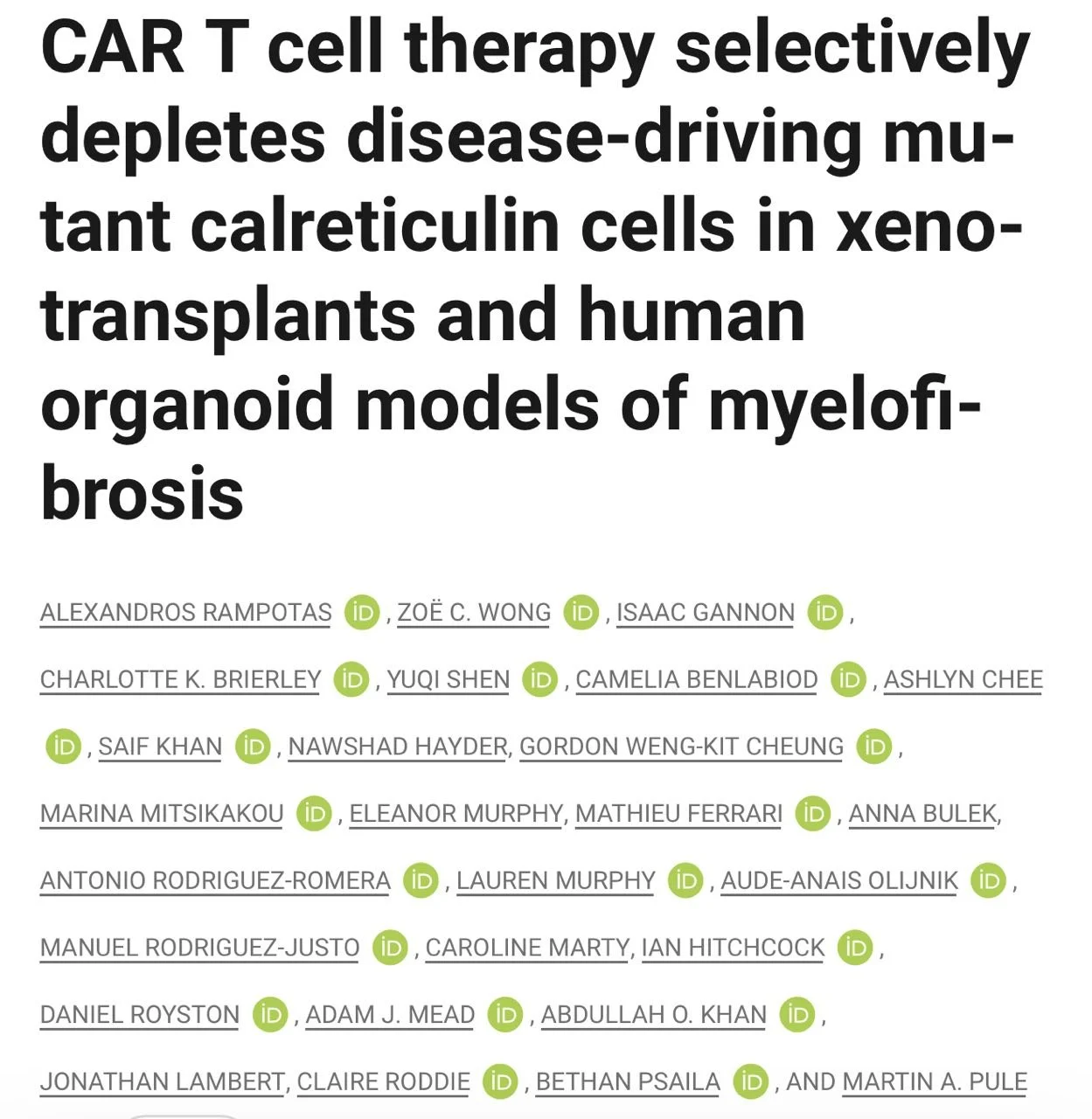Alexandros Rampotas: Targeting Mutant CALR With Precision CAR-T Therapy
