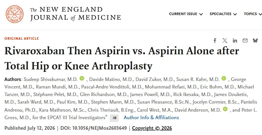 Shinya Goto: Short-Course Rivaroxaban, Then Aspirin for Post-Arthroplasty VTE Prevention 1 Shinya Goto: Short-Course Rivaroxaban, Then Aspirin for Post-Arthroplasty VTE Prevention