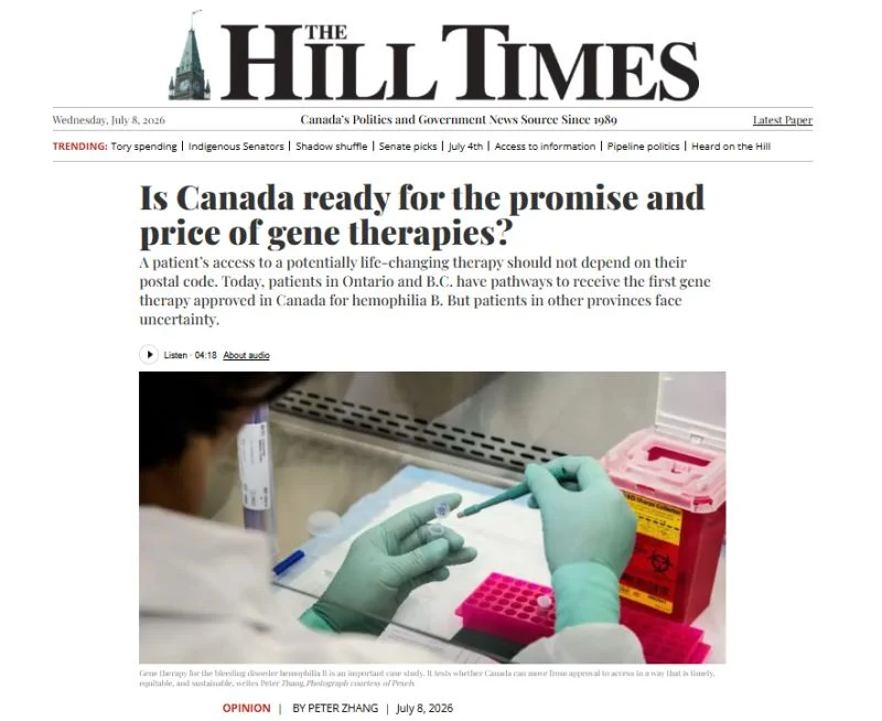 Peter Zhang: Is Canada Ready for the Gene Therapy Era?