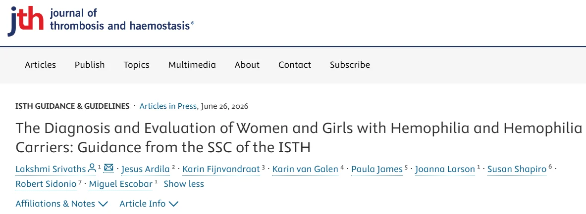 Shadi Tabibian։ Women and Girls with Hemophilia Should Not Be Invisible in Hemophilia Care 1 Shadi Tabibian։ Women and Girls with Hemophilia Should Not Be Invisible in Hemophilia Care