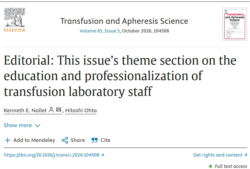 Kenneth Nollet: Building the Future of Transfusion Laboratory Science 1 Kenneth Nollet: Building the Future of Transfusion Laboratory Science