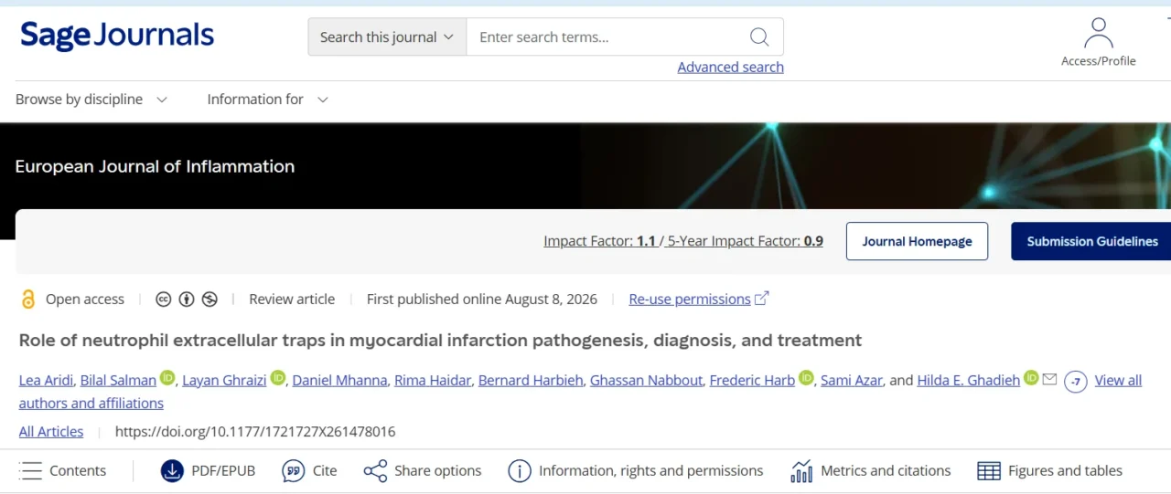 Bilal Salman։ NETosis as a Therapeutic Target in Inflammation and Thrombosis 1 Bilal Salman։ NETosis as a Therapeutic Target in Inflammation and Thrombosis