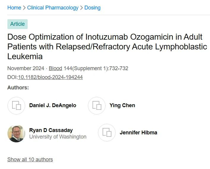 Prashant Mehta: Optimizing Inotuzumab Dosing in B-ALL 1 Prashant Mehta: Optimizing Inotuzumab Dosing in B-ALL