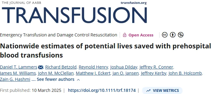 Ahmed Alotaibi: How Many Lives Could Nationwide Prehospital Blood Access Potentially Save? 1 Ahmed Alotaibi