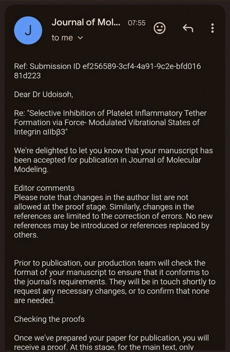 Moses Udoisoh: Advancing Wound Healing Through Physics-Inspired Platelet Modulation