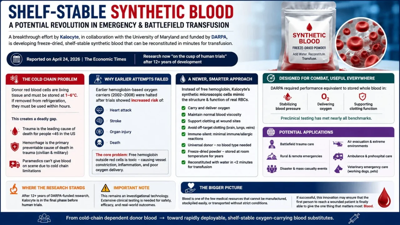 Neeraj Songara: Shelf-Stable Synthetic Blood - The Future of Emergency Transfusion?