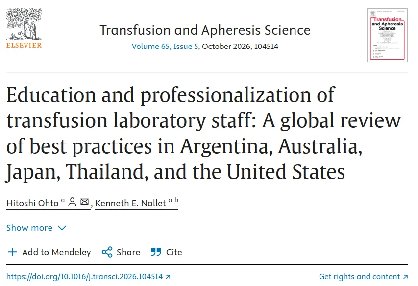 Kenneth Nollet: Building the Future of Transfusion Laboratory Science 2 Kenneth Nollet: Building the Future of Transfusion Laboratory Science
