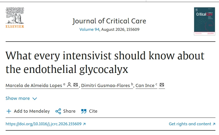 Francisco Chacón-Lozsán։ Why the Endothelial Glycocalyx Matters at the Bedside 1 Francisco Chacón-Lozsán։ Why the Endothelial Glycocalyx Matters at the Bedside