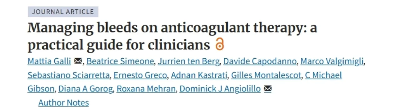 Mostafa Elshazly: Managing Anticoagulant-Related Bleeding in Clinical Practice