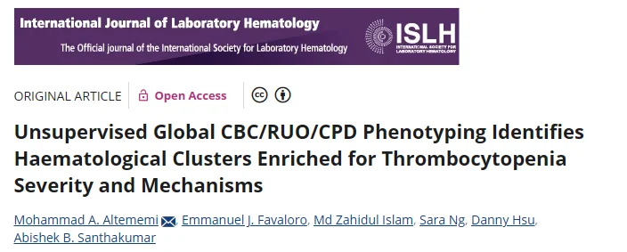 Emmanuel J Favaloro: Latest Collaborative Publication From the Sydney Centres for Thrombosis and Haemostasis 1 Emmanuel J Favaloro: Latest Collaborative Publication From the Sydney Centres for Thrombosis and Haemostasis