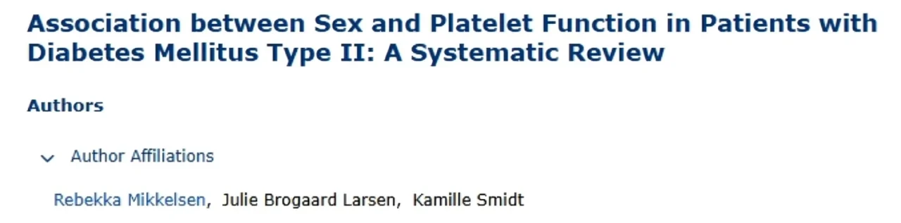 Sex Differences in Platelet Function in Type 2 Diabetes - Seminars in Thrombosis and Hemostasis 1 Sex Differences in Platelet Function in Type 2 Diabetes - Seminars in Thrombosis and Hemostasis