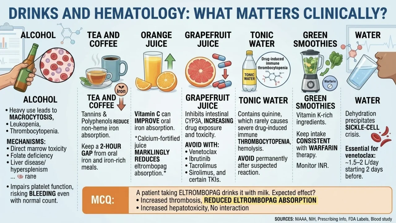Chokri Ben Lamine: Drinks and Hematology – What Matters Clinically? 