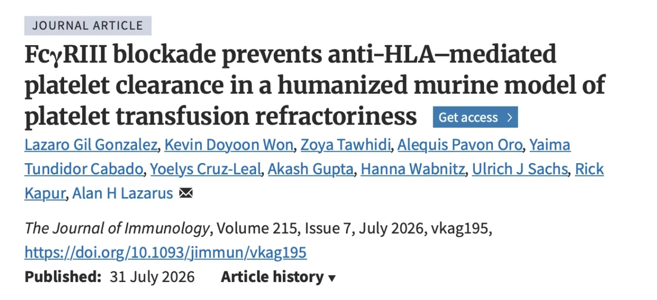 Ulrich Sachs: A New Strategy to Prevent Platelet Transfusion Refractoriness 1 Ulrich Sachs: A New Strategy to Prevent Platelet Transfusion Refractoriness