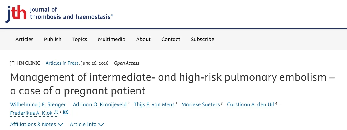 How a PERT Team Navigates Severe Pregnancy PE - JTH 1 JTH