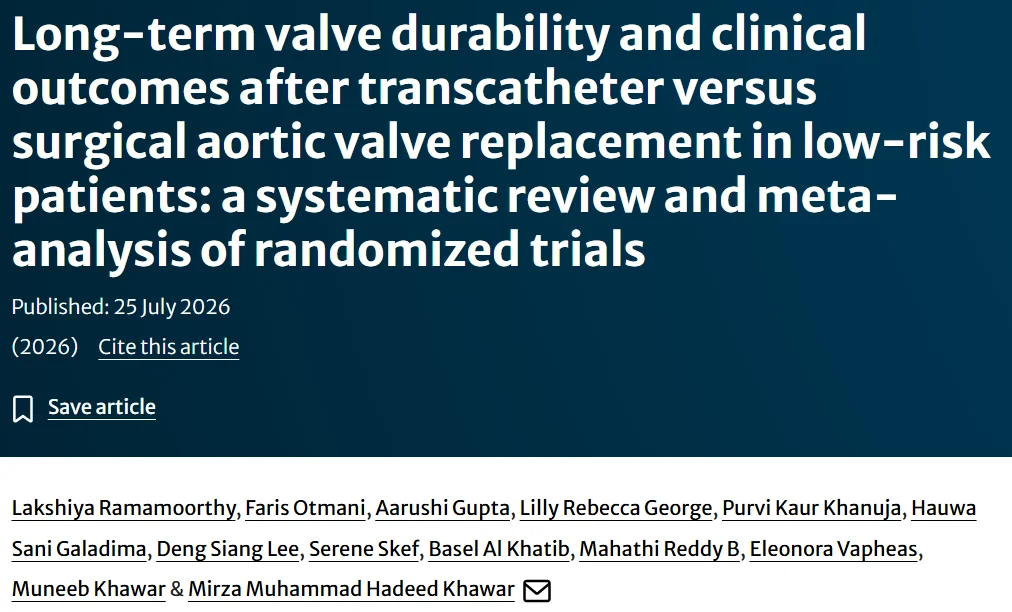 Faris Otmani: New Systematic Review Evaluates TAVR and SAVR in Low-Risk Patients 1 Faris Otmani: New Systematic Review Evaluates TAVR and SAVR in Low-Risk Patients