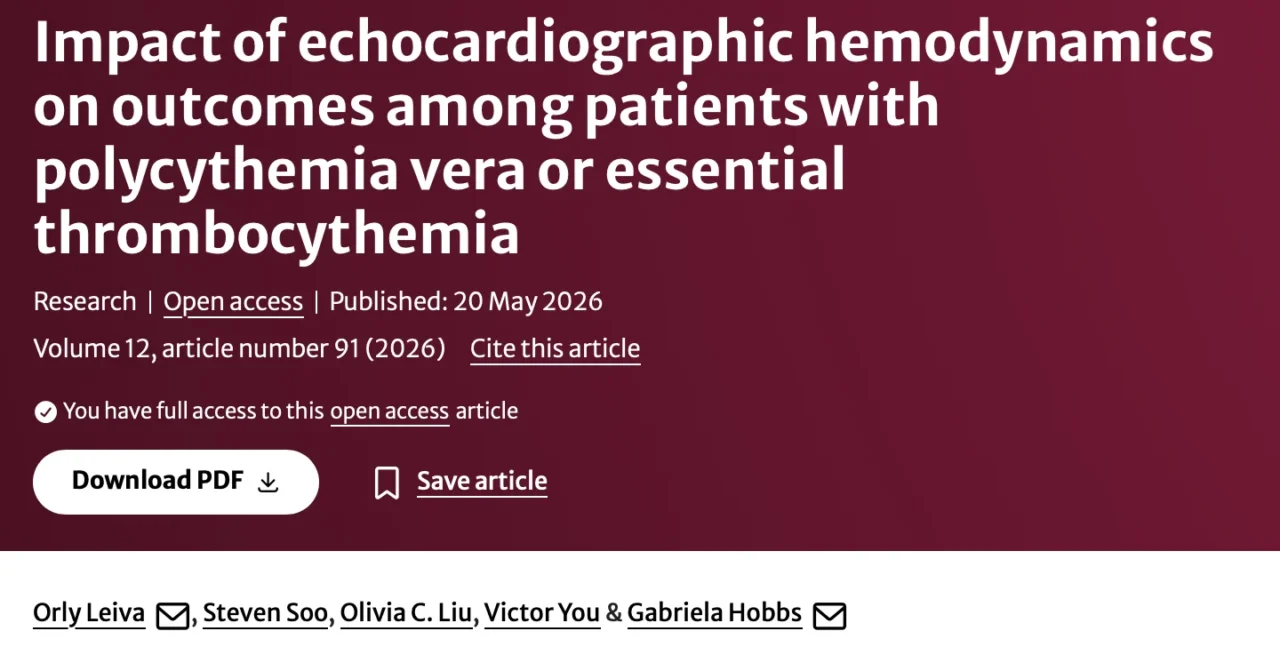 Orly Leiva: High-Output Heart Failure Signals Disease Progression in PV and ET 1 Orly Leiva: High-Output Heart Failure Signals Disease Progression in PV and ET