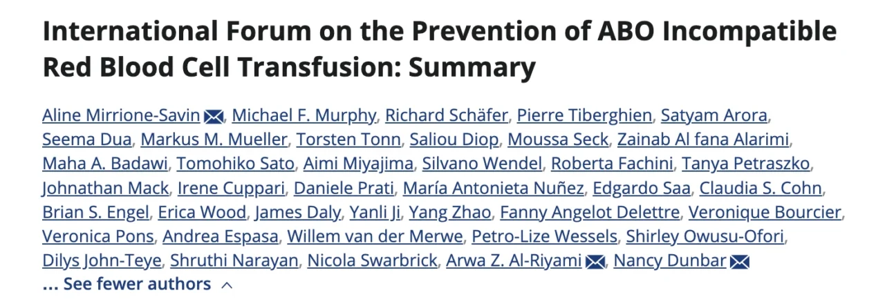 Aline Mirrione-Savin: How Do Different Countries Prevent ABO-Incompatible Red Blood Cell Transfusions?