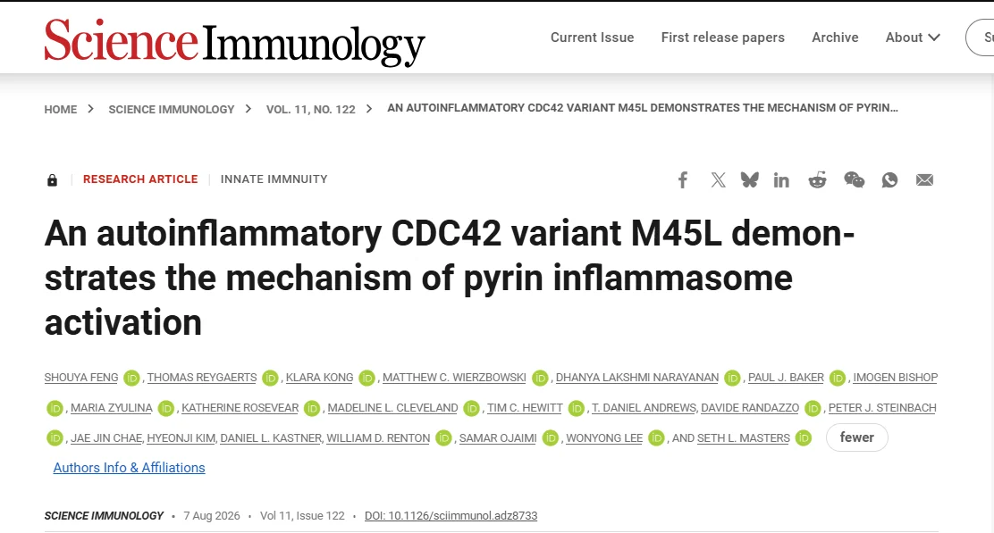 Seth Masters: Blocking the Effect of Pyrin by Targeting IL-1 1 Seth Masters