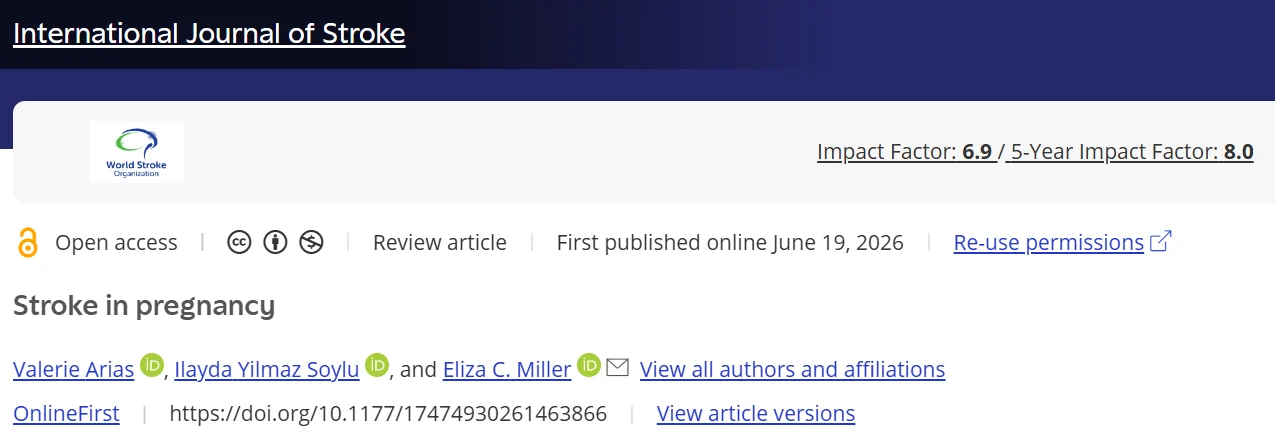 Why Stroke Risk Changes During Pregnancy - International Journal of Stroke