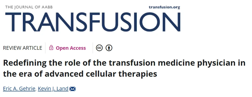 Kevin Land: How Cellular Therapy Is Changing Transfusion Medicine 1 Kevin Land: How Cellular Therapy Is Changing Transfusion Medicine