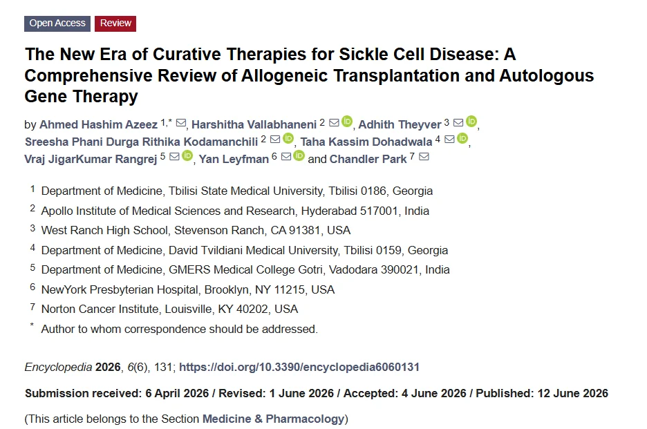 Yan Leyfman: Curative Strategies and Precision Medicine in Sickle Cell Disease 1 Yan Leyfman