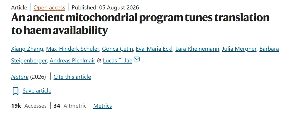 Lucas Jae: How Mitochondria Sense Heme Scarcity to Regulate Heme and Globin Production 1 Lucas Jae