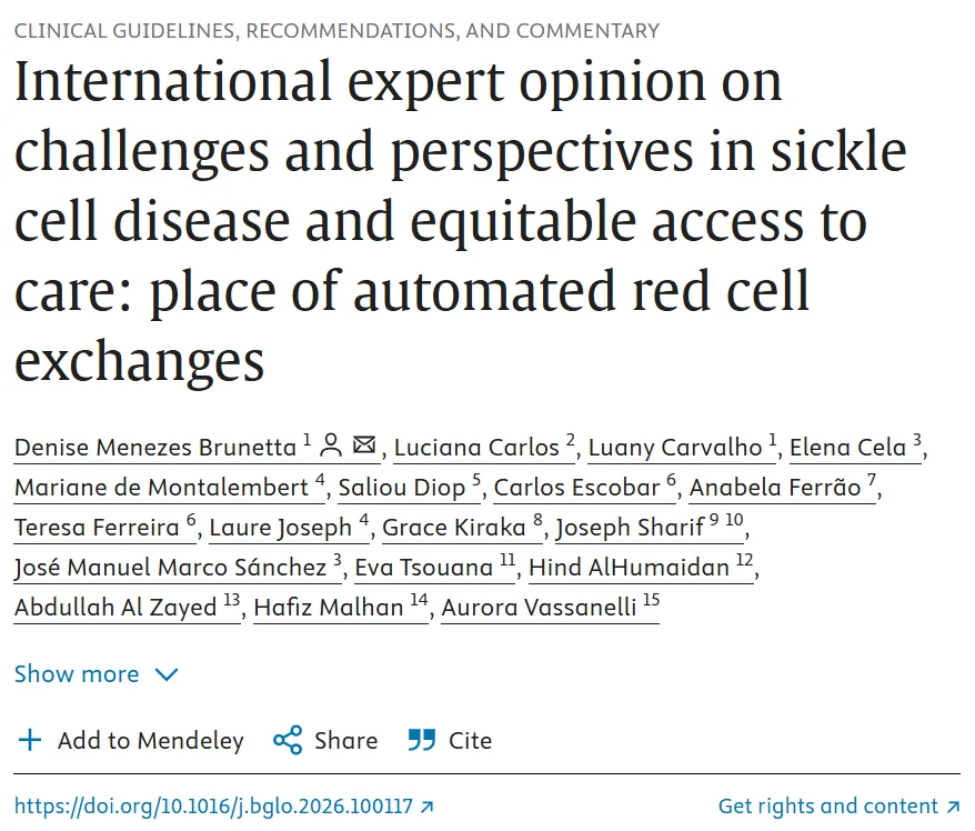 Steffen Uffenorde: Improving Access to Automated Red Cell Exchange in SCD 1 Steffen Uffenorde: Improving Access to Automated Red Cell Exchange in SCD