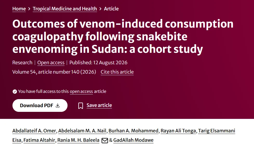 Rania Baleela: Evaluating Bedside Diagnostics and VICC Outcomes in Hemotoxic Snakebite 1 Rania Baleela
