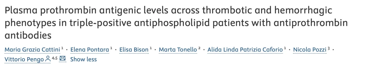 Jean Connors: Can Prothrombin Levels Improve Antiphospholipid Syndrome Risk Assessment?