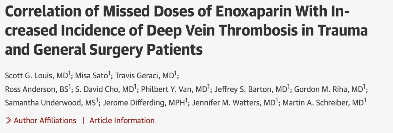 Will Thomas: Why Dose Every Missed Thromboprophylaxis Matter