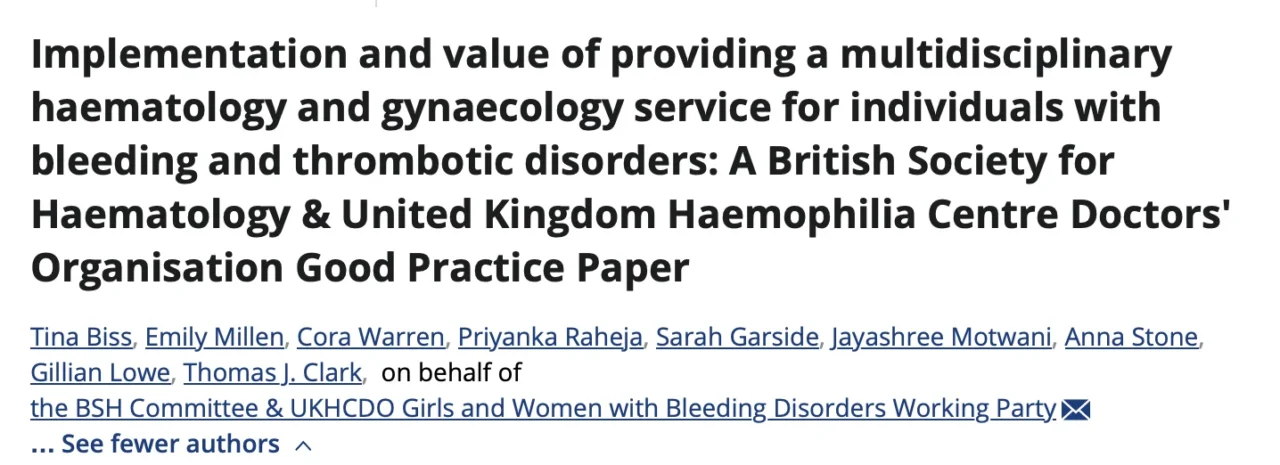 Priyanka Raheja: Advancing Multidisciplinary Care for Women with Bleeding Disorders
