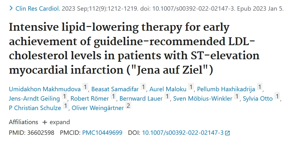 Oliver Weingärtner: The Care Transition Gap - Why LDL-C Control Is Lost After STEMI