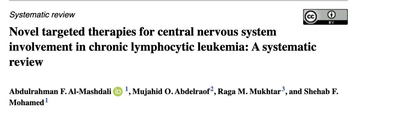 Abdulrahman Al-Mashdali: Targeted Therapies for CNS Involvement in CLL