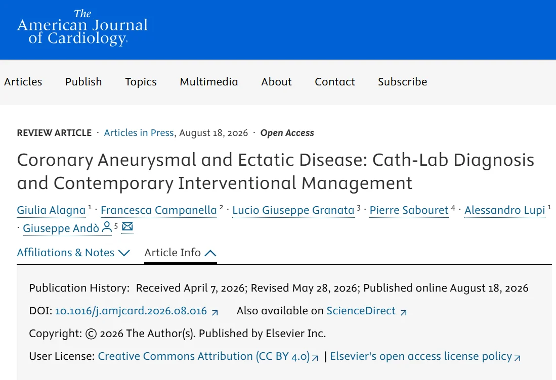 Giulia Alagna: Managing Coronary Aneurysmal and Ectatic Disease