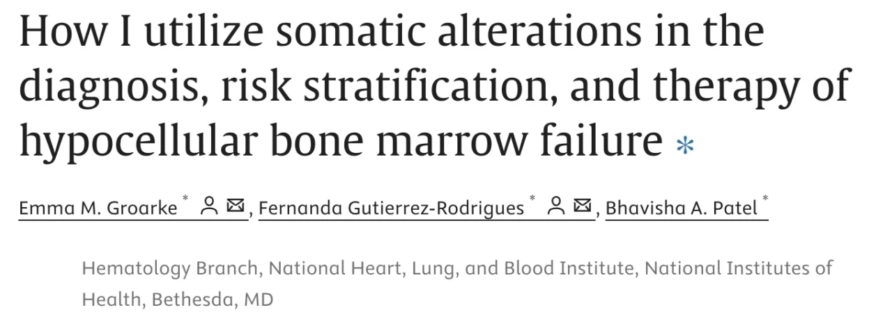 Emma Groarke: Somatic Mutations and Chromosomal Abnormalities in Bone Marrow Failure