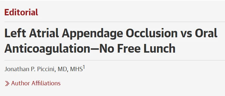 Davide Capodanno: The Trade-Offs of Left Atrial Appendage Closure 2 Davide Capodanno: The Trade-Offs of Left Atrial Appendage Closure
