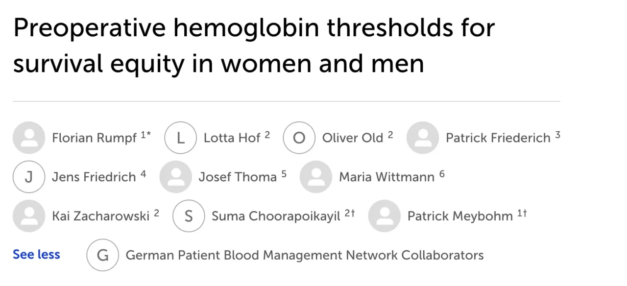 Abdul Mannan: Surgical Outcomes Study Re-evaluates Preoperative Anaemia Risk in Women