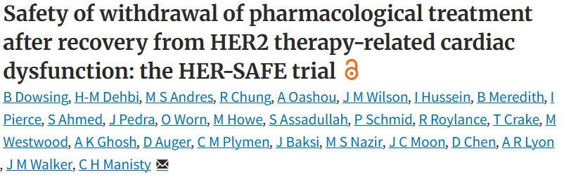 Ben Dowsing: Can Heart Failure Therapy Be Safely Withdrawn After HER2 Cardiotoxicity Recovery 1 Ben Dowsing: Can Heart Failure Therapy Be Safely Withdrawn After HER2 Cardiotoxicity Recovery