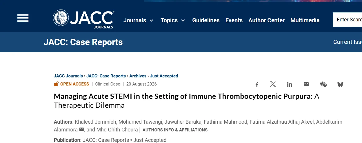 Mohamed Tawengi: Balancing Bleeding and Coronary Thrombosis in STEMI With ITP
