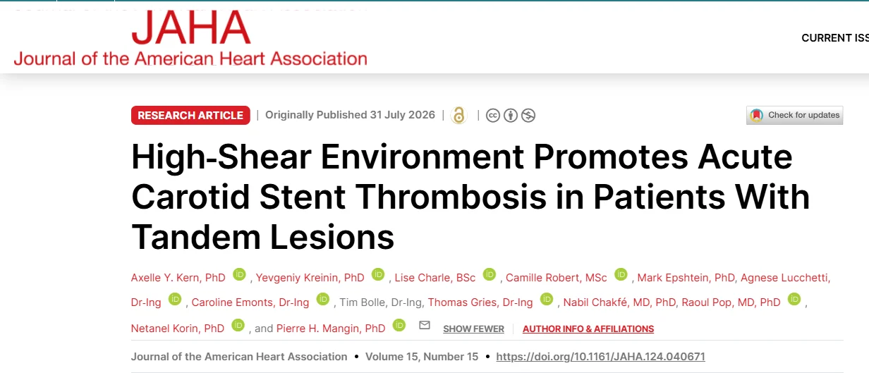 Nabil Chakfe: Carotid Stent Design and Antiplatelet Therapy Influence Thrombosis Risk