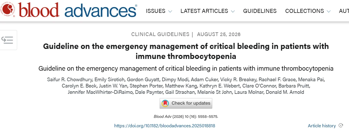 Saifur Rahman Chowdhury: Guidelines for Managing Critical Bleeding in ITP