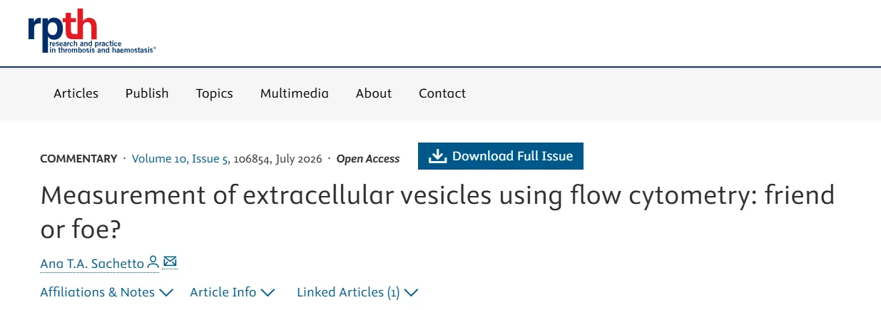 Ana Sachetto: Challenges in Extracellular Vesicle Analysis by Flow Cytometry
