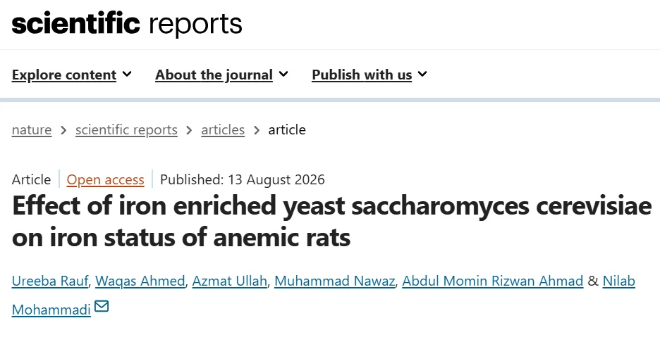 Waqas Ahmed: Iron-Enriched Yeast Offers a New Approach to Iron Deficiency