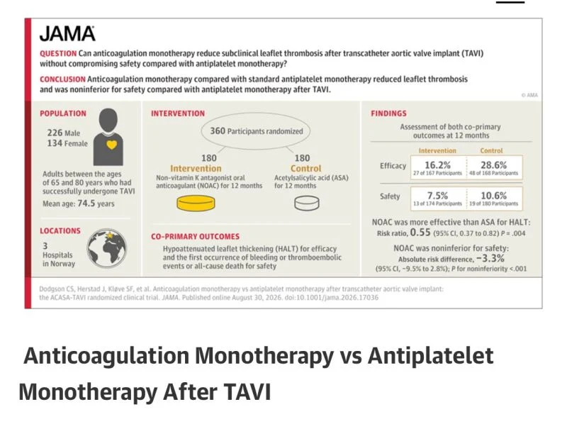Ney Carter Borges: Anticoagulation Versus Antiplatelet Therapy After TAVI ESC 26