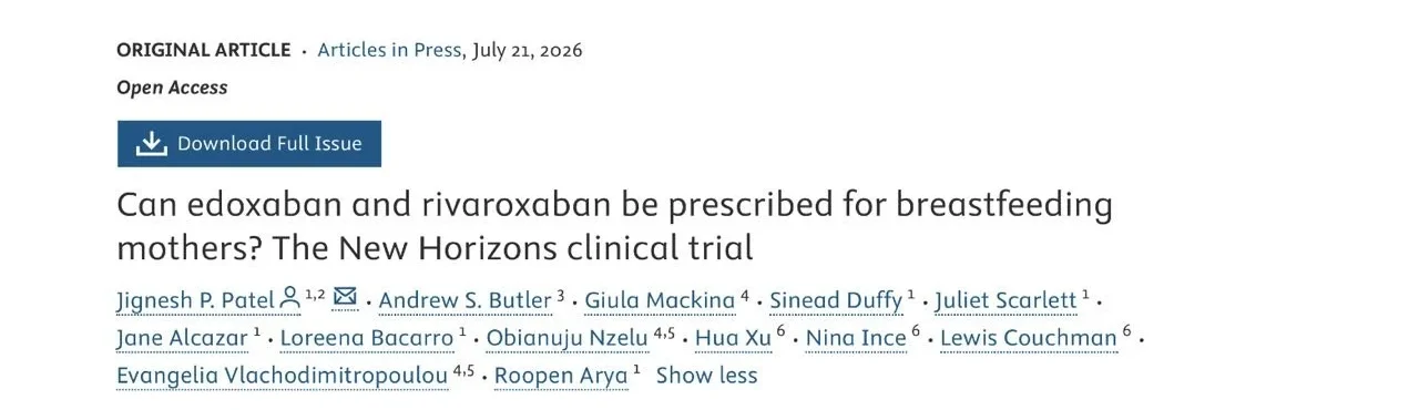 Can Rivaroxaban and Edoxaban Be Used During Breastfeeding? - JTH