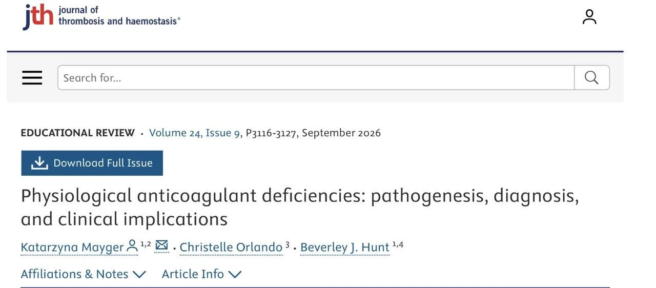Leonardo Roever: Diagnosis and Management of Natural Anticoagulant Deficiencies