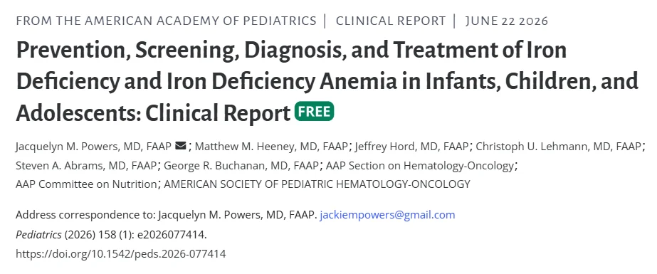 Carl Allen: New AAP Guidance Updates Pediatric Iron Deficiency Screening and Treatment