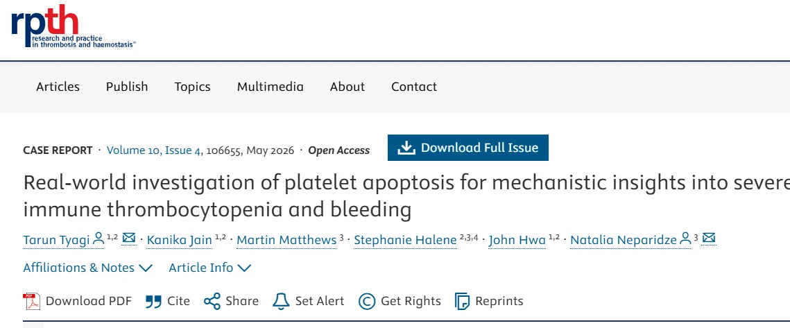 Severe ITP, Critical Bleeding, and the Challenge of Platelet Testing - RPTH Journal
