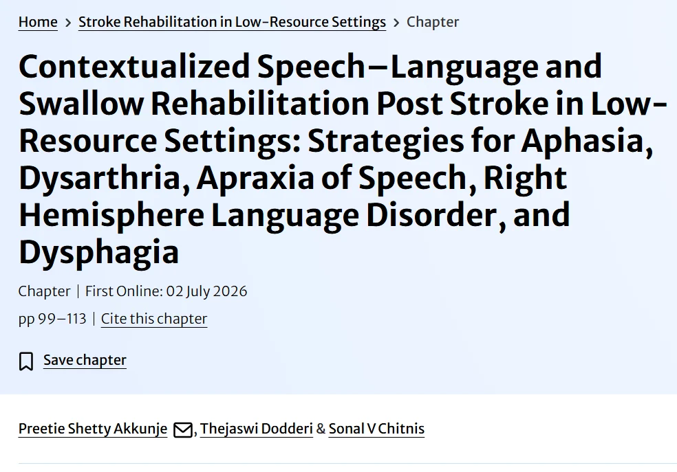 Preetie Shetty Akkunje: Making Stroke Rehabilitation Accessible in Low-Resource Settings 1 Preetie Shetty Akkunje: Making Stroke Rehabilitation Accessible in Low-Resource Settings