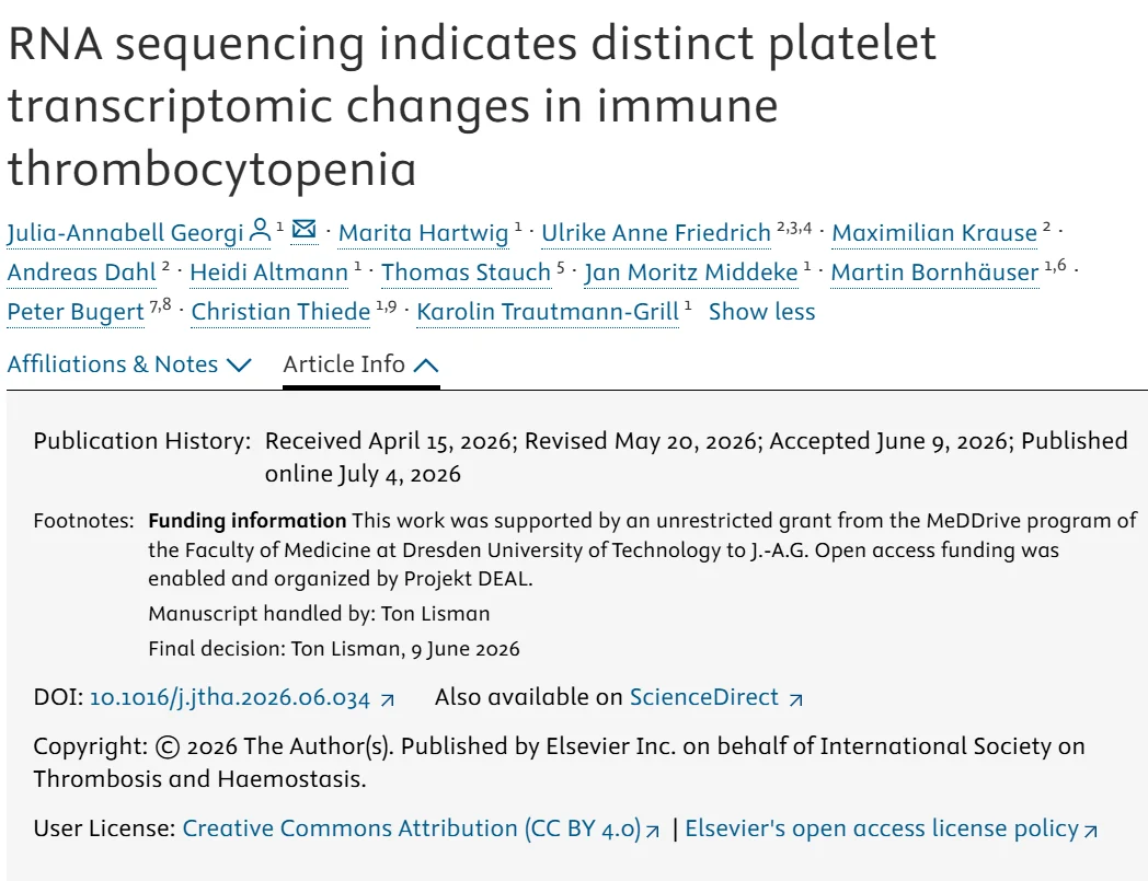 Platelets Show Distinct Molecular Changes in Active ITP - JTH